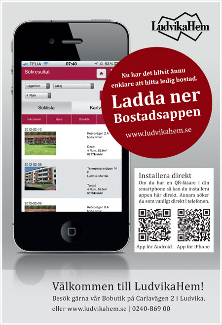 LudvikaHem gör det enklare att hitta ledig bostad med app.